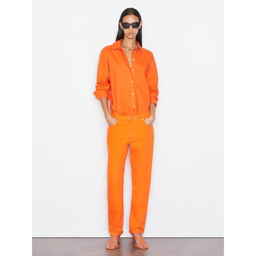 FRAME Le Slouch Jean in Orange Crush size 26